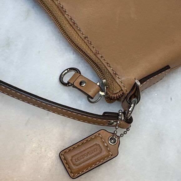 Coach Bag Purse Handbag Mini Leather Pocketbook Smooth Tan Glove Bag - Picture 13 of 14